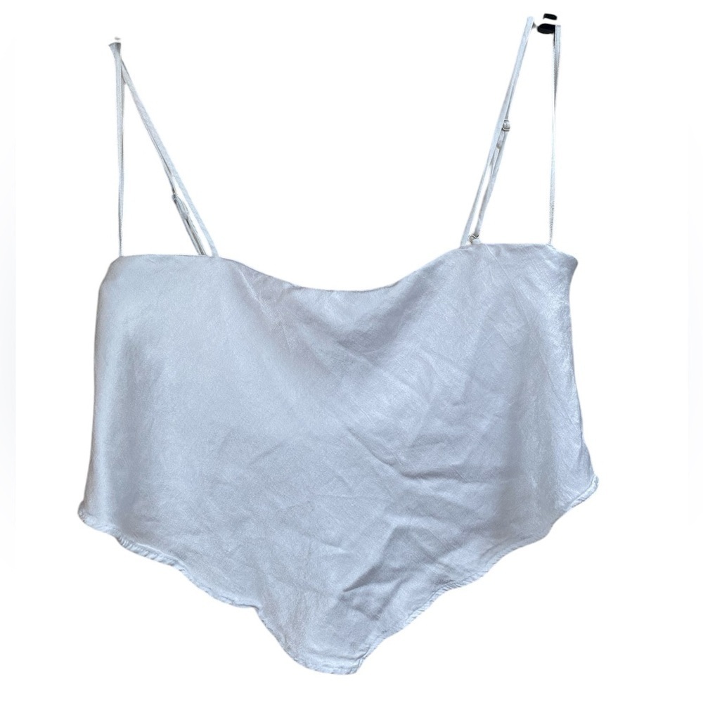 Zara Ivory Satin Blouse